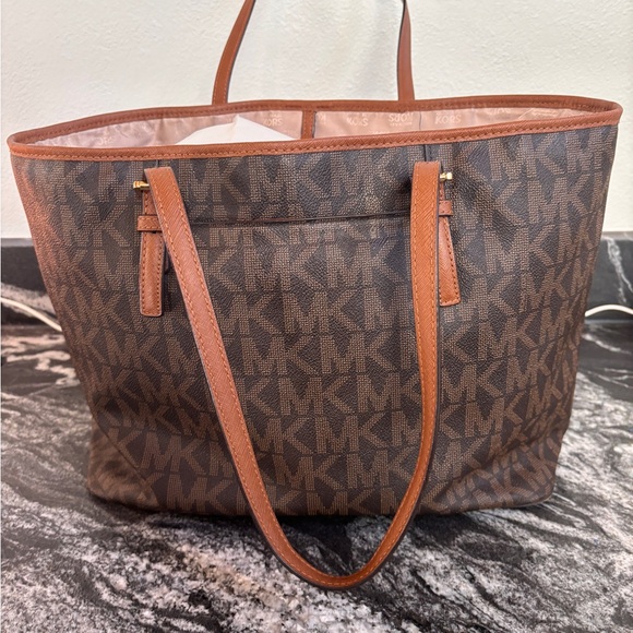 Michael Kors Signature Brown Tote - Picture 3 of 12